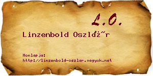Linzenbold Oszlár névjegykártya
